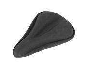 Bicycle Seat Cover Cushion Pad Soft Sponge Thick Gel Relief Bike Cycling Saddle Accessory with Straight Groove for Comforable Riding and Stationary in Black