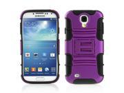 Heavy Duty Rugged Hybrid Hard Case Soft Cover For Samsung Galaxy S4 i9500 Purple