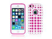 Polka Dots TPU Snap On Hard Case Cover for Apple iPhone 5s 5 5G Pink
