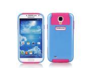 Double Layer Rugged Rubber Matte Hard Case For Samsung Galaxy S4 i9500 Blue