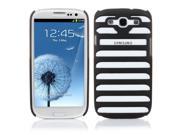 Samsung Galaxy S3 Case Ladder Shaped Stripe Hollow Pattern Hard Back Case Cover Skin For Samsung Galaxy S3 SIII I9300 Black