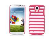 Ladder Shaped Stripe Hollow Case Cover For Samsung Galaxy S4 i9500 Pink