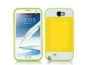 Samsung Galaxy Note 2 Case Multi Tone Hybird Dual Layer Snap on Protective Skin Case Cover For Samsung Galaxy Note 2 Note II N7100 Yellow White