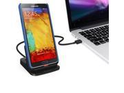 Desktop USB Dual Charging Dock Cradle for Samsung Galaxy Note 3 III N9000 N9005 Case Compatible