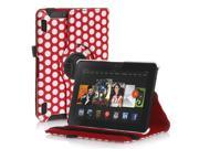 Amazon Kindle Fire HDX 7 Case 360 Degree Rotating PU Leather Case Smart Cover Stand For Amazon Kindle Fire HDX 7 2013 Model with Wake Sleep Feature Stylus