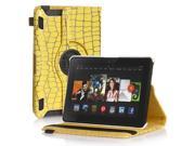 Amazon Kindle Fire HDX 7 Case 360 Degree Rotating PU Leather Case Smart Cover Stand For Amazon Kindle Fire HDX 7 2013 Model with Wake Sleep Feature Stylus