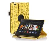 Amazon Kindle Fire HD 7 Case 360 Degree Rotating PU Leather Case Smart Cover Stand For Amazon Kindle Fire HD 7 2nd Gen 2013 Model with Wake Sleep Feature