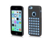 Slim Soft Silicone Dotted Hole Design Case Cover Skin For Apple iPhone 5C Black
