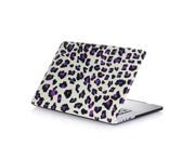 MacBook Air 11 inch Case Leapard Purple Rubberized Matte Hard Snap on Shell protective Cover Skin for Apple MacBook Air 11.6 Fits Model A1370 A1465