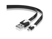 3ft Micro USB Data Charger Cable for Samsung HTC Motorola Cellphone Tablet Black