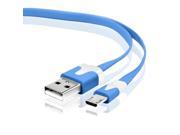3ft Micro USB Data Charger Cable for Samsung HTC Motorola Cellphone Tablet Blue