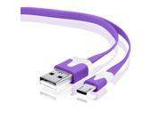 3ft Micro USB Data Charger Cable for Samsung HTC Motorola Cellphone Tablet Purple
