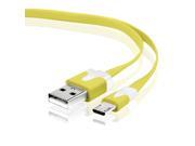 3ft Micro USB Data Charger Cable for Samsung HTC Motorola Cellphone Tablet Yellow