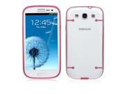 Clear Rugged Rubber Matte Hard Case Cover for Samsung Galaxy S3 I9300 Pink