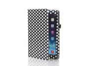 iPad 1 Case Slim Fit PU Folio Leather Cover Stand with Built in Stand and Stylus Holder For Apple iPad 1 1st Generation Polka Dot Pattern Black and White