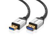 USB 3.0 Extension Cable A Male to A Female 3 FT Premium Gold Plated SuperSpeed USB Male to Female Adapter Connector Bi Directional Extender Cord Wire Plug
