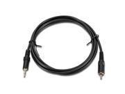 6 Ft Feet 3.5mm Mono Male to RCA Male Audio Cable Black 6 Feet