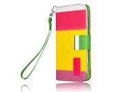 iPhone 6s Case Colorful Flip PU Leather Wallet Case Cover with Credit ID Card Holder and Wrist Strap For Apple iPhone 6 and iPhone 6S 4.7 Devices Hot Pink Ye