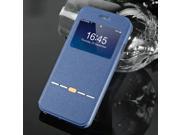 iPhone 6 Case Flip PU Leather Case Front Window View Smart Cover For Apple iPhone 6 4.7 Blue