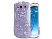 Oriental Chinese Woman Lady Cheongsam Dress Style Case Cover for Samsung Galaxy S4 i9500 Purple