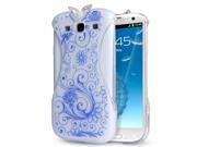 Oriental Chinese Woman Lady Cheongsam Dress Style Case Cover for Samsung Galaxy S4 i9500 Blue