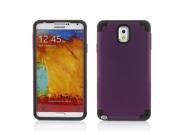 Samsung Galaxy Note 3 Case Hybrid Dual Layer High Impact Rubber Combo Matte Hard Protective Skin Case Cover For Samsung Galaxy Note 3 III N7200 N9000 Purple