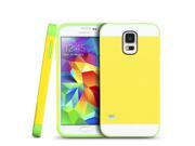 Multi Toned Hybrid Skin Hard Case Cover For Samsung Galaxy S5 Yellow
