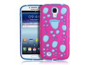 TPU Gel PC HyBrid Glow Bubbles Case Cover For Samsung Galaxy S4 SIV I9500 Pink Blue