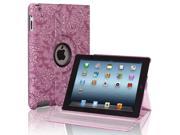 Apple iPad 4 3 2 Case 360 Degree Rotating Stand Folio PU Leather Smart Case Cover with Automatic Wake Sleep Feature and Stylus Holder For iPad 4th Gen iPad