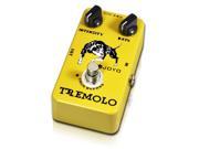 Joyo JF 09 Tremolo Electric Guitar Bass Pedal Effects with True By Pass Wiring and Quality Components to Achieves the Desired Sound Yellow