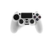 PS4 Controller Case White Soft Anti Slip Silicone Grip Case Protective Shell Cover Skin for Sony Playstation 4 PS4 Wireless Game Gaming Controller [PlayStat