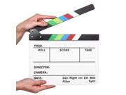 Director Clapboard Film Movie Clapper Board Acrylic Plastic Dry Erase Stadio Camera TV Video Cut Action Scene Slate Board 10x12 with Color Sticks