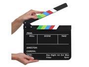 Acrylic Plastic Clapboard Director s Clapper Board Dry Erase Cut Action Scene Slateboard For Hollywood Camera Film Studio Home Movie Video 10x12 with Color Sti