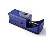 Electric Cigarette Rolling Machine Injector DIY Tobacco Automatic Roller Maker Smoking Tool 110v 5 Speed Portable in Blue with Removable Transparent Tray Power