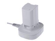 Xbox 360 2 Pack Rechargeable Battery Pack Dual Charging Station Dock Stand Base White for Xbox 360 Wireless Controller