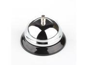 Chrome Service Call Bell Classic with Black Base Touch Button for Office Kitchen Desk Table Hotel Counter Reception Restaurant Bar Ringer 3.5inch in Metal Silve