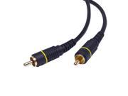 Subwoofer S PDIF Audio Digital Coaxial RCA Composite Cable 15 Feet Gold Plated Dual Shielded RCA to RCA Male Connectors Black
