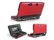 3DS Case Red Full Body Protective Snap on Hard Shell Aluminium Plastic Skin Cover for Nintendo 3DS 2011 Model