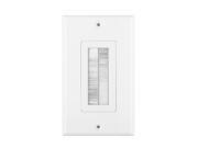Brush Wall Plate 1 Gang Single Gang Decora Style Wallplate for HDTV Installations Multi Media Home Theater White