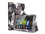 New Fire HD 10 Case Camouflage Black Gray Slim Fit Synthetic Leather Folio Case Cover Stand for Amazon Fire HD 10 Inch Tablet 5th Generation 2015 Release