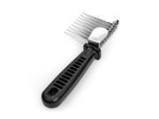 Dogs Dematting Comb Stainless Steel Blade Pets Cats Animals Dead Matted Knotted Hair Brush Cutting Removing Grooming Tool with Long Teeth Needle Black Handle