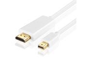 Mini DisplayPort to HDMI Adapter Cable 15FT 4K 4Kx2K 2160P Ultra HD UHD Thunderbolt 2 Compatible mDP Mini DP to HDMI Male Connector Port Video Audio Conve