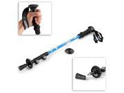 Trekking Pole Stick Alpenstock Blue 3 Section Retractable 24 54 Outdoor Sports Hiking Walking Travel Camping Backpacking Ultralight Aluminum with EVA Foam