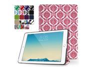 iPad Pro 9.7 Case Slim Lightweight Shell Smart Cover Stand Hard Back Protection with Auto Sleep Wake for Apple iPad Pro 9.7 Inch 2016 Release Damask Pink