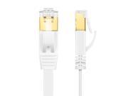 Cat7 Flat Ethernet Network Cable 10FT 10Gbps 600Mhz High Performance Tangle Free with Premium RJ45 Snagless Connector Jack Computer LAN Internet Networkin
