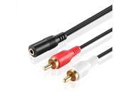 3.5mm to RCA Stereo Audio Cable Adapter 1.5FT 3.5mm Female to Stereo RCA Male Bi Directional AUX Auxiliary Male Headphone Jack Plug Y Splitter to Left Righ