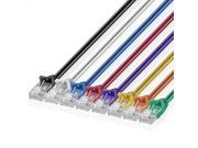Cat6 Ethernet Patch Cable 8 Color Combo Pack 6FT Professional Shielded Snagless RJ45 Connector Computer Internet Networking LAN Wire Cord Jack Plug Premium