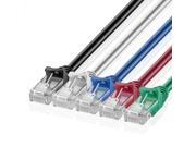 Cat6 Ethernet Patch Cable 5 Color Combo Pack 6FT Professional Shielded Snagless RJ45 Connector Computer Internet Networking LAN Wire Cord Jack Plug Premium