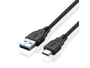 USB Type C to Type A Cable USB C to USB A Cable Adapter Connector Plug Wire Cord Super Speed USB 3.0 Male to Male Sync Charge Cable Black 3FT