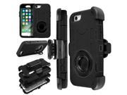 iPhone 7 Case Shockproof with Belt Clip Holster Holder Stand Kickstand Ring Heavy Duty Rugged Tough Cover Shell Ultra Protective Anti Scratch Slip with Tempe